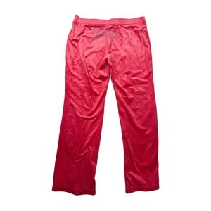 Juicy Couture Hot Pink Velour Track Bling Logo Pants Size XL Stretch Soft